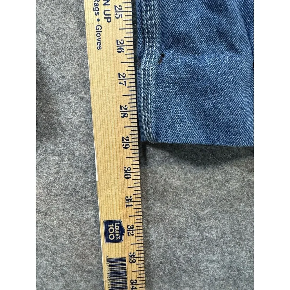 USA Works Jeans Men 42X32 Blue Denim 5-Pocket Carpenter Work Loop Casual Comfort